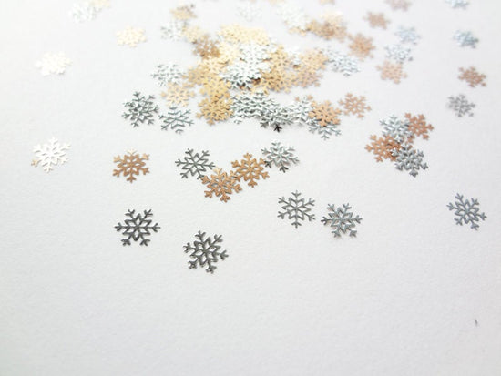 5mm Silver Snowflake, Nail Art Slices