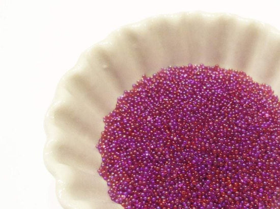 0.6-0.8mm IRIDESCENT VIOLET Clear AB Microbeads