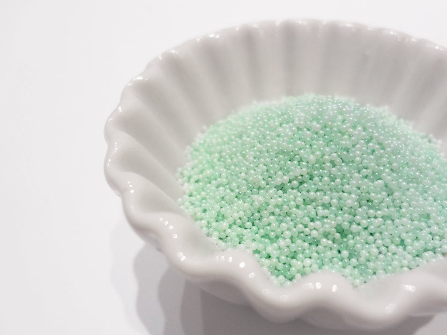 Load image into Gallery viewer, 0.6-0.8mm CANDY MINT GREEN Semi-Transparent Microbeads
