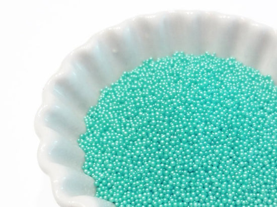 0.6-0.8mm AQUA BLUE Semi-Transparent Microbeads