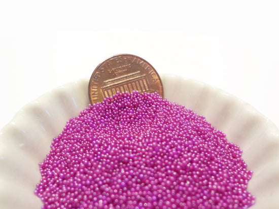Load image into Gallery viewer, 0.6-0.8mm MAGENTA Semi-Transparent Microbeads
