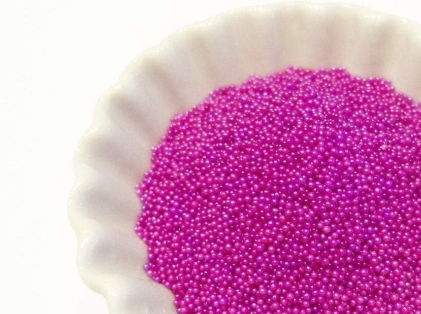 0.6-0.8mm MAGENTA Semi-Transparent Microbeads