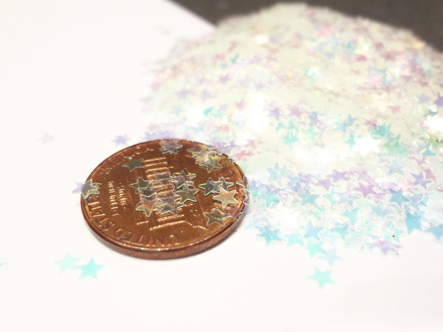 Iridescent Star Glitter, 3mm, Solvent Resistant Glitter