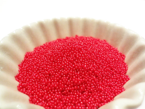 0.6-0.8mm ROBIN RED Semi-Transparent Microbeads