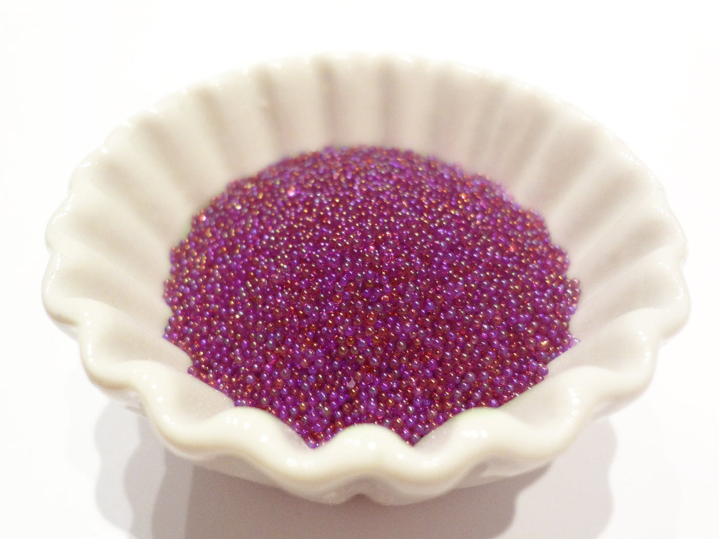 0.6-0.8mm IRIDESCENT VIOLET Clear AB Microbeads