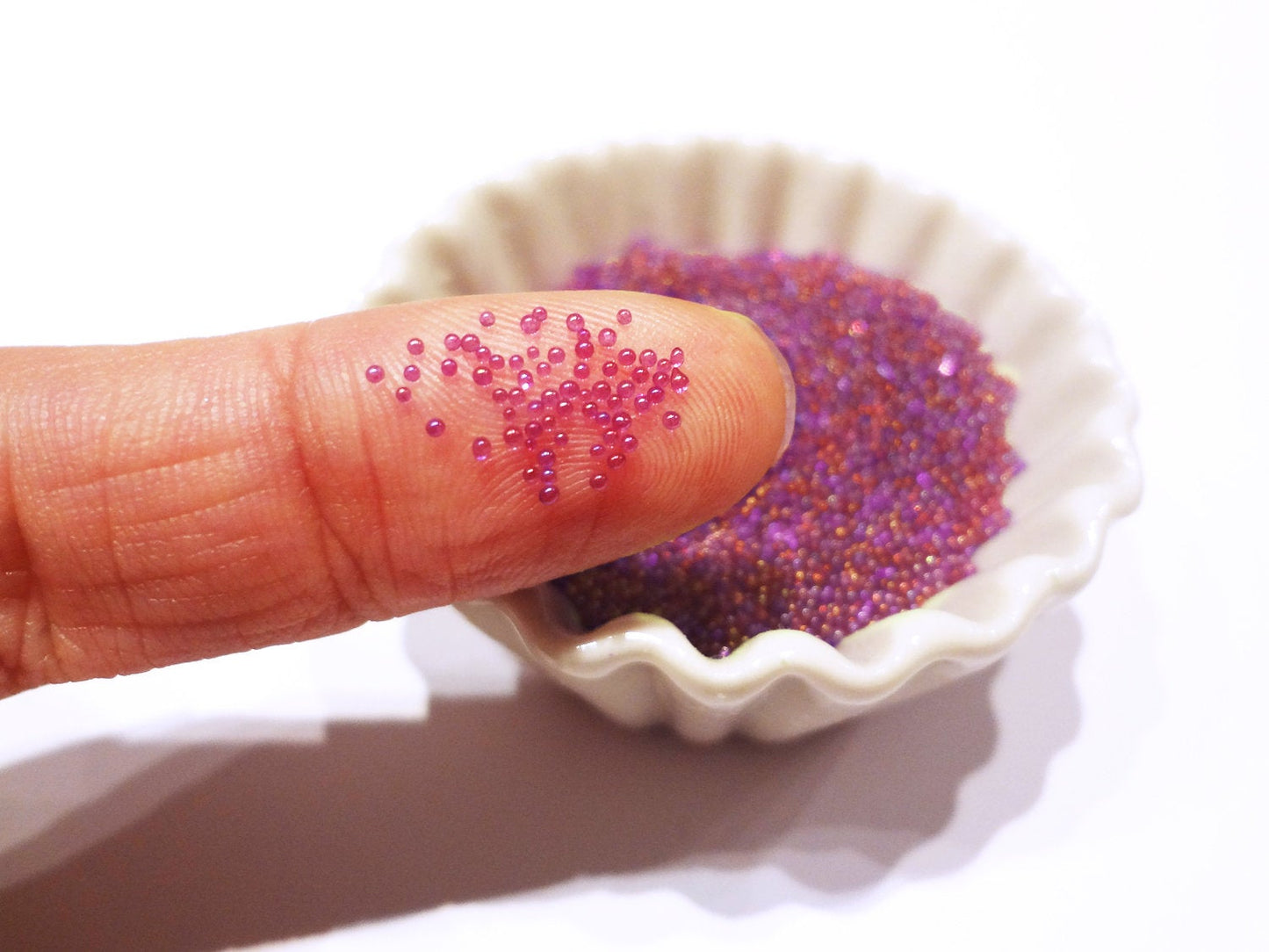 0.6-0.8mm IRIDESCENT VIOLET Clear AB Microbeads
