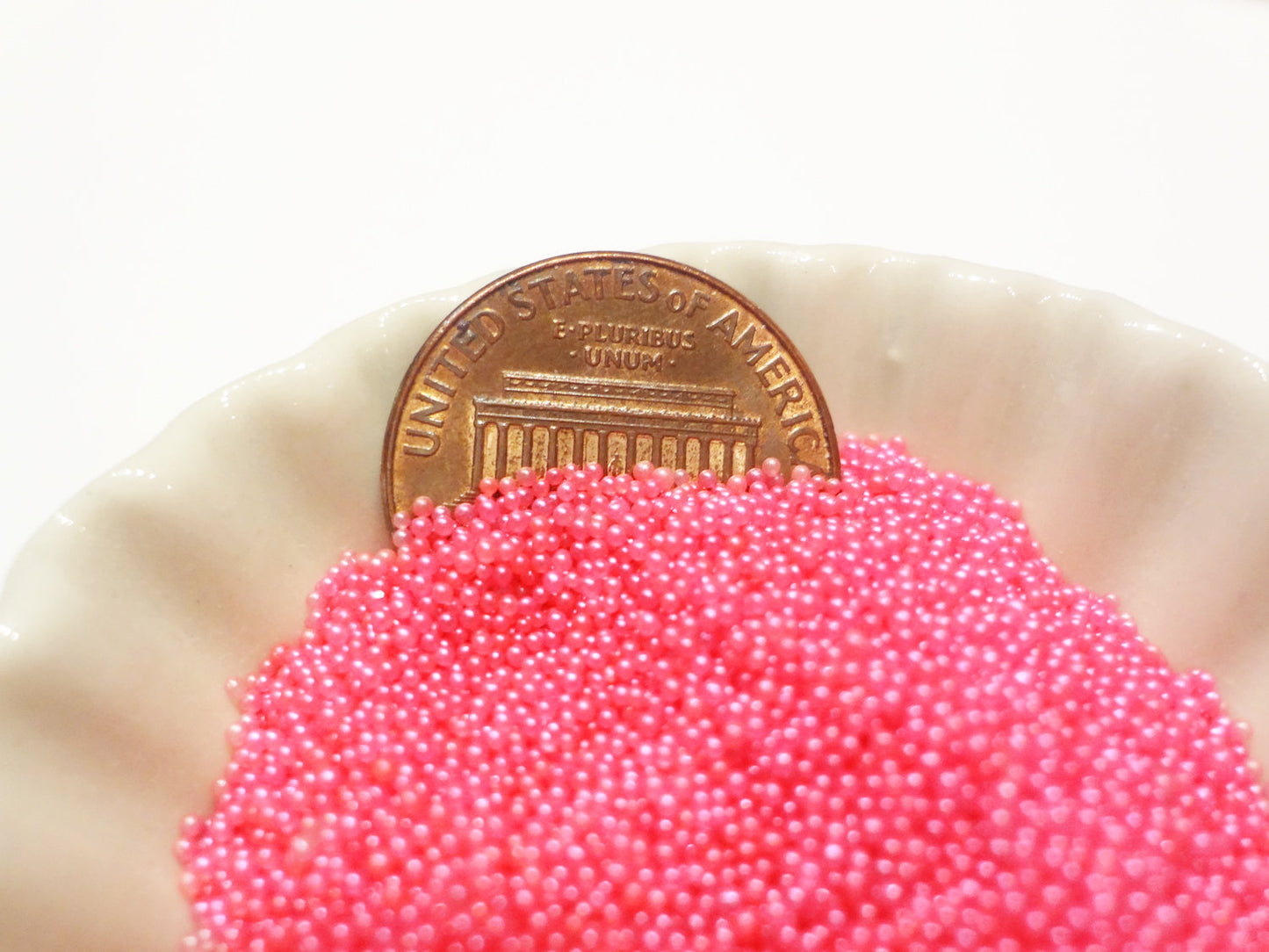 0.6-0.8mm BUBBLEGUM PINK Semi-Transparent Microbeads