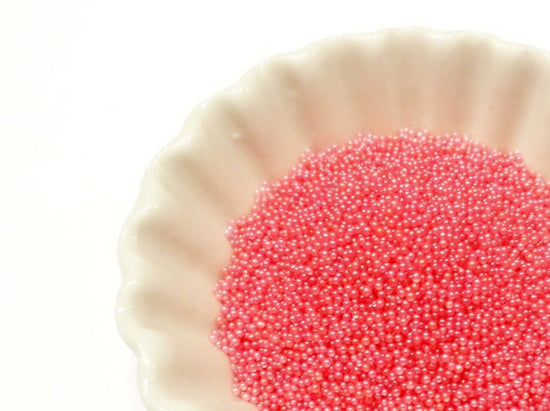 0.6-0.8mm BUBBLEGUM PINK Semi-Transparent Microbeads