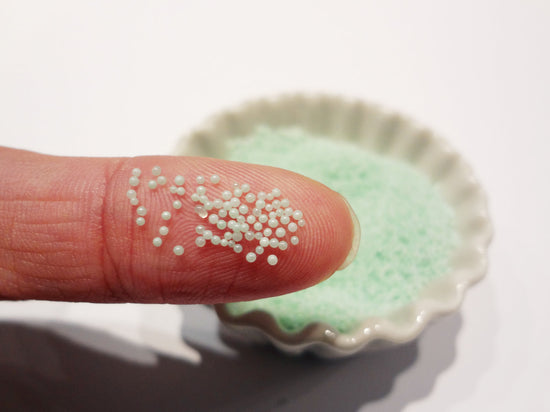 0.6-0.8mm CANDY MINT GREEN Semi-Transparent Microbeads