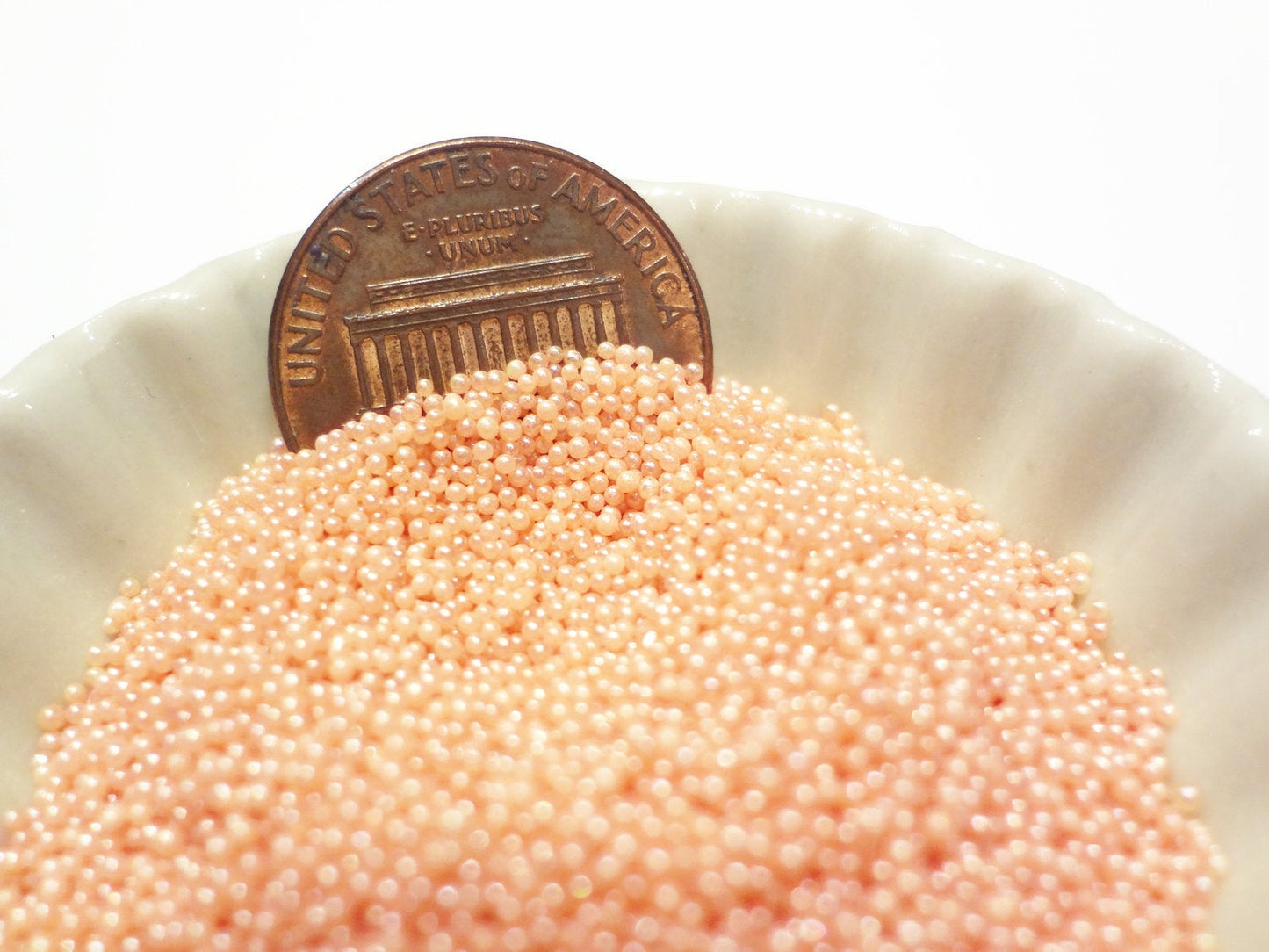 0.6-0.8mm PEARL PINK Semi-Transparent Microbeads