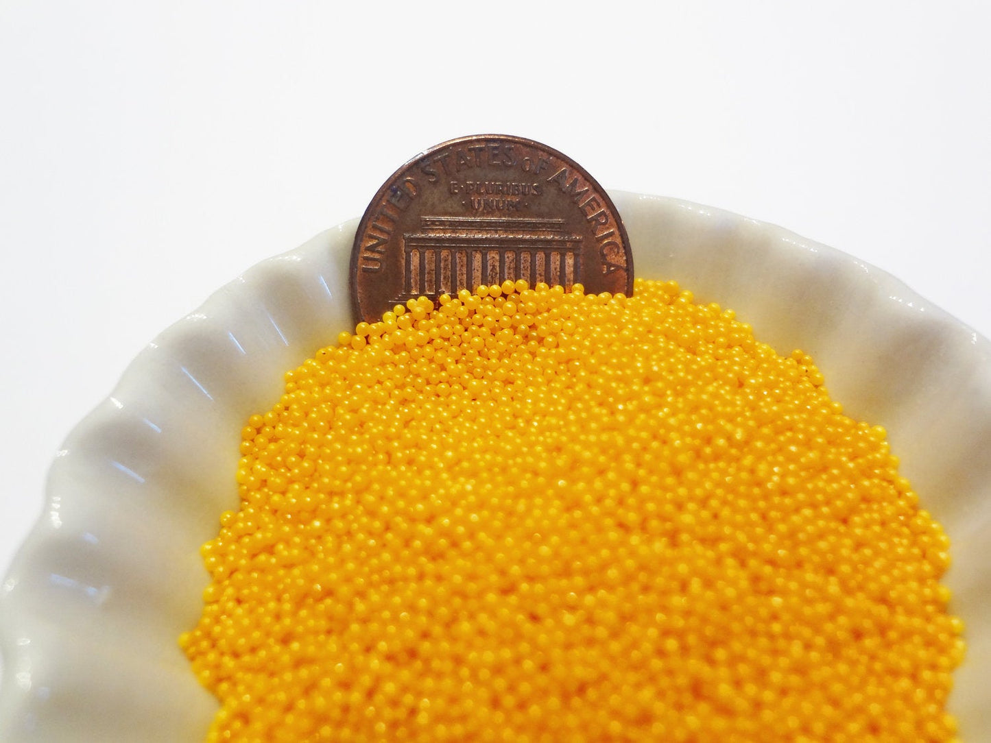 0.6-0.8mm MUSTARD ORANGE Semi-Transparent Microbeads