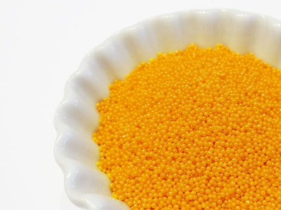 0.6-0.8mm MUSTARD ORANGE Semi-Transparent Microbeads