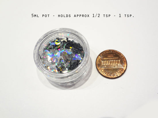 Iridescent Loose Ultra Fine Glitter, .008" Hex, 0.2mm 1/128 Solvent Resistant Glitter