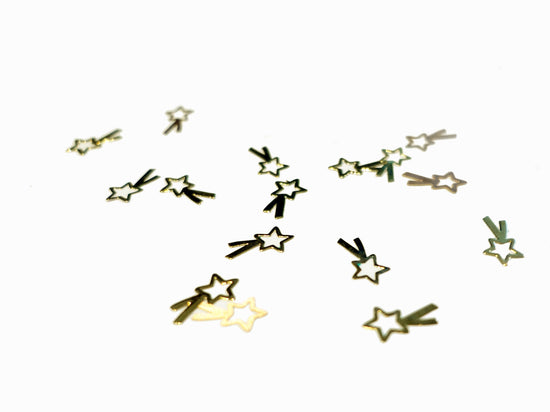 Load image into Gallery viewer, 6x3mm Gold Shooting Star, Nail Art Slices
