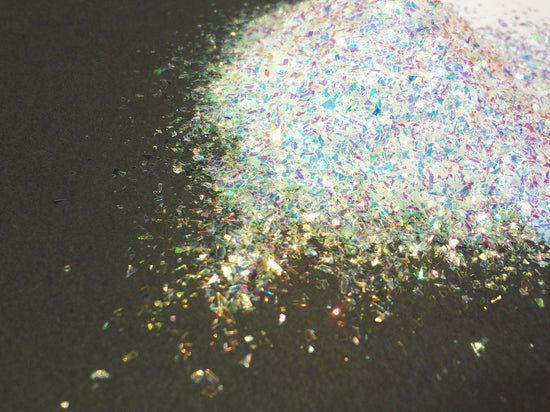 Iridescent Tiny Shards, Solvent Resistant Glitter