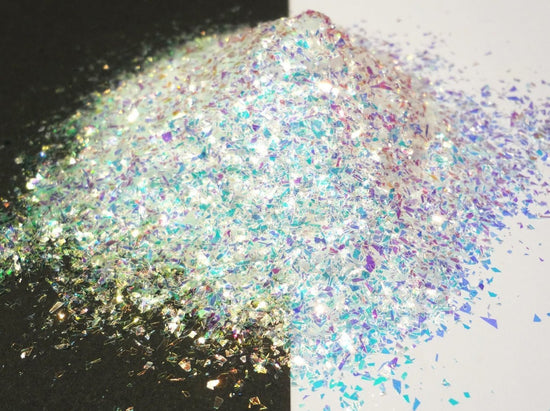 Iridescent Tiny Shards, Solvent Resistant Glitter – decopopshop