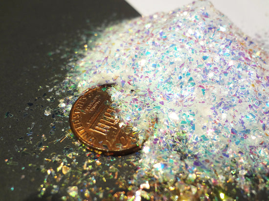 Iridescent Tiny Shards, Solvent Resistant Glitter