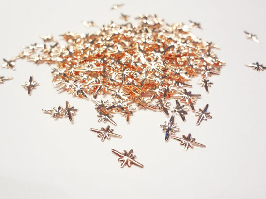 8x5mm Large Rose Gold Starburst Studs