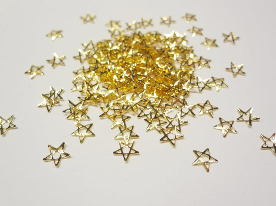 6mm Gold Hollow Line Star