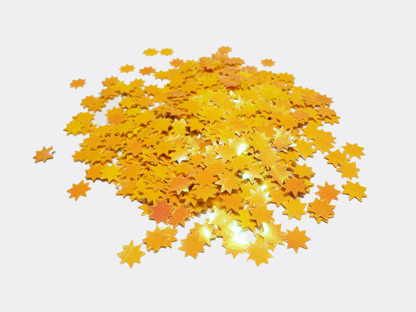 Iridescent Orange Sunburst Glitter, 6mm