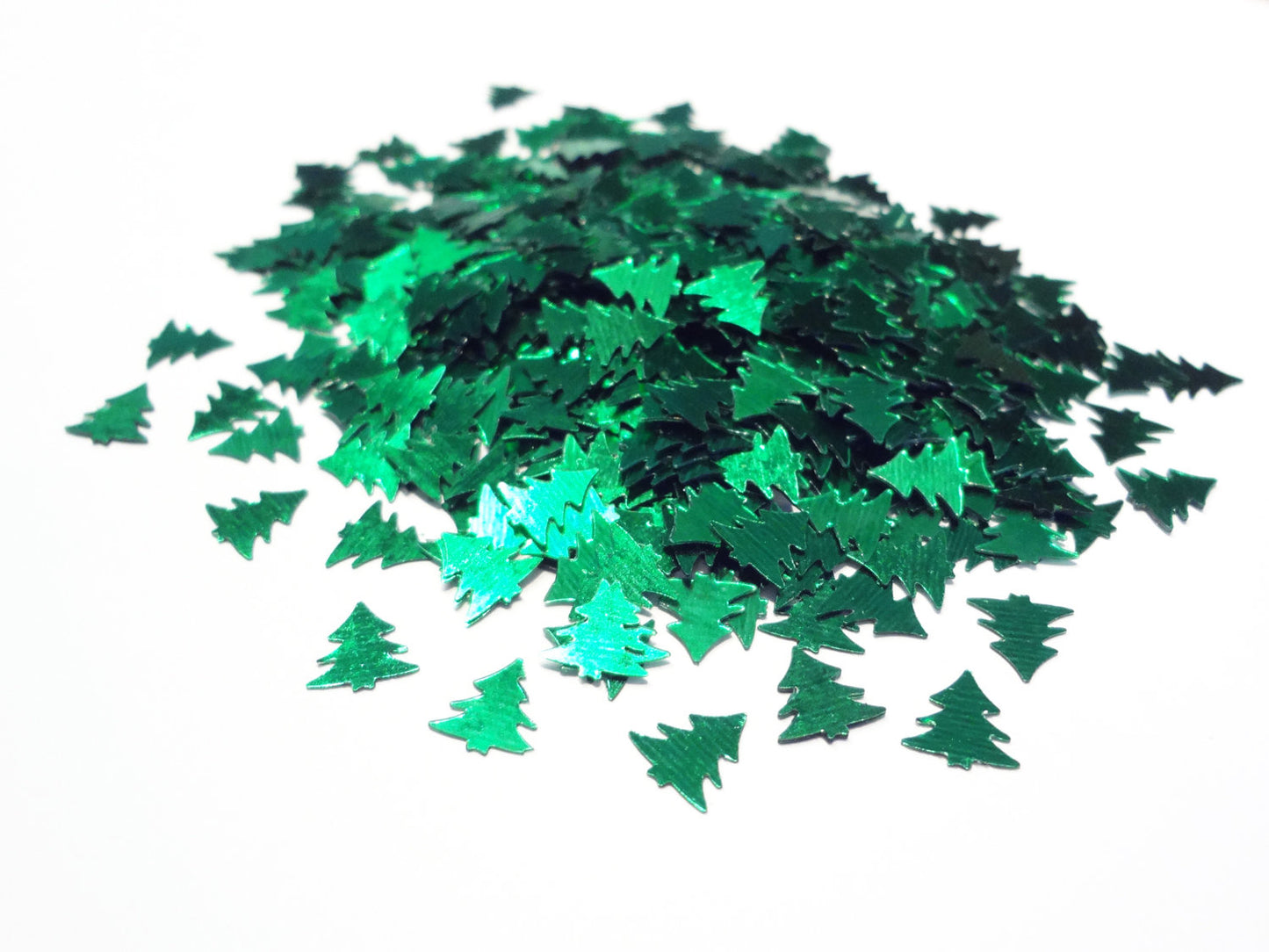 Metallic Green Tree Sequins, 7mm