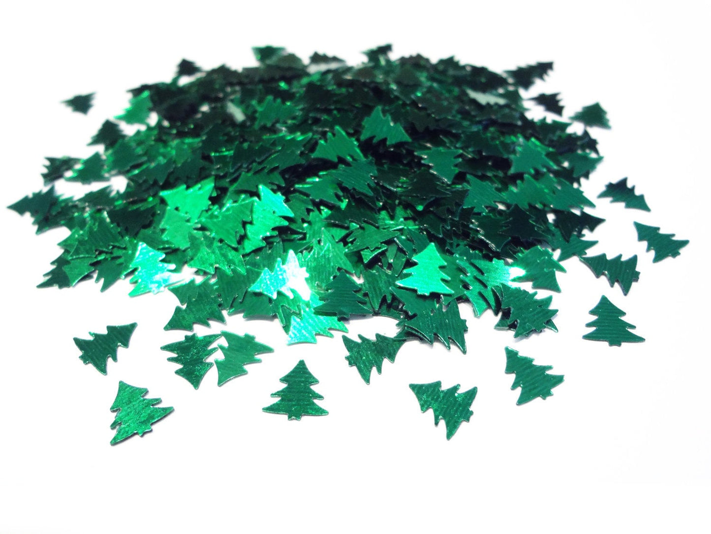 Metallic Green Tree Sequins, 7mm