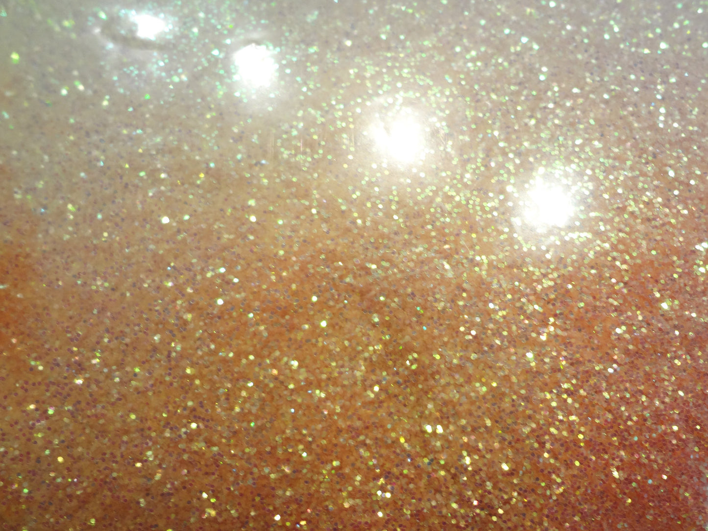 UV Activated Glitter, Iridescent to Orange Sherbet, .015" Hex, 0.4mm, 1/64