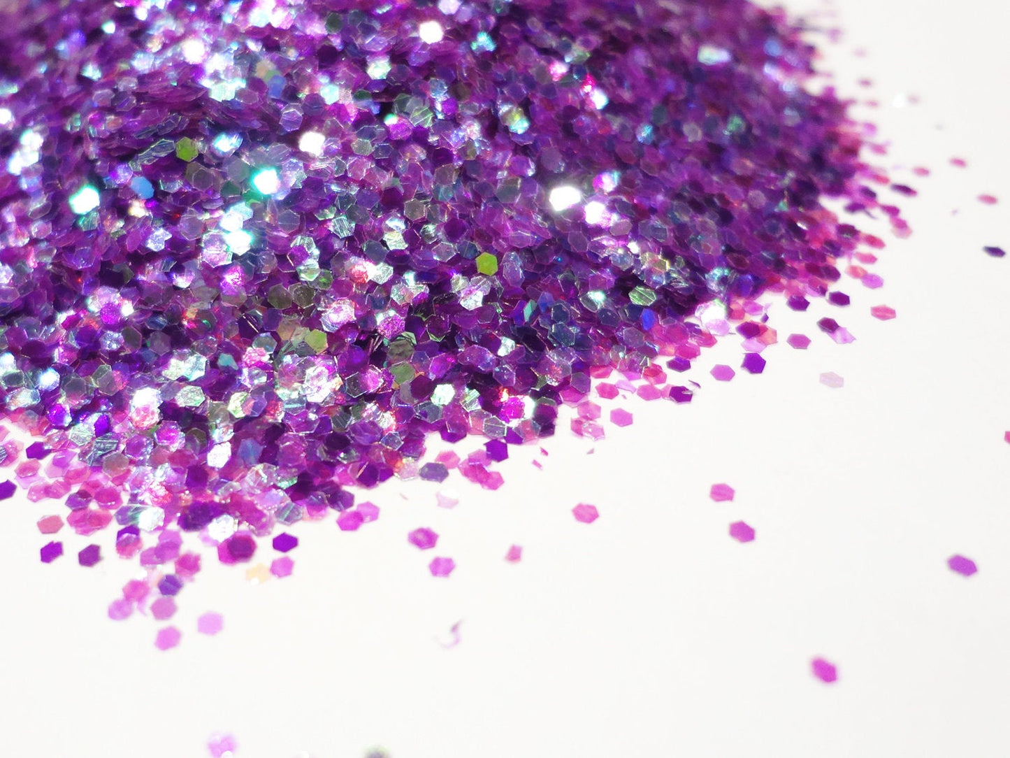 Load image into Gallery viewer, Iridescent Purple Mix Loose Glitter, .040&amp;quot; Hex, 1mm, 1/24 Solvent Resistant Glitter
