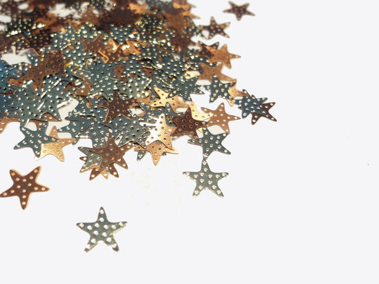 6mm Gold Starfish, Nail Art Slices