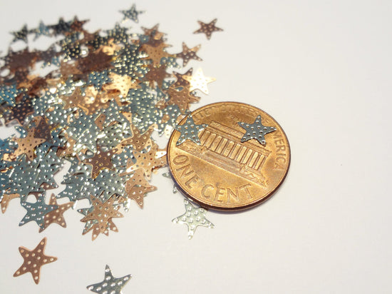 6mm Gold Starfish, Nail Art Slices