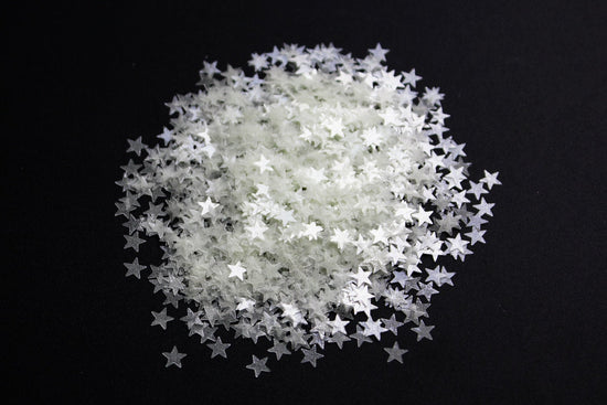 Glow In The Dark Star Glitter, 5mm