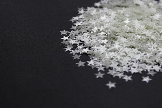 Glow In The Dark Star Glitter, 5mm