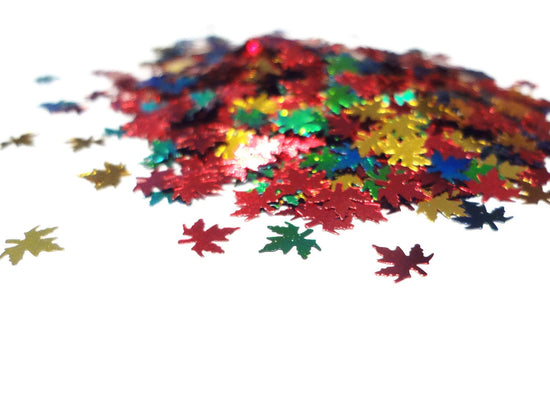 Maple Leaves Glitter, 5mm