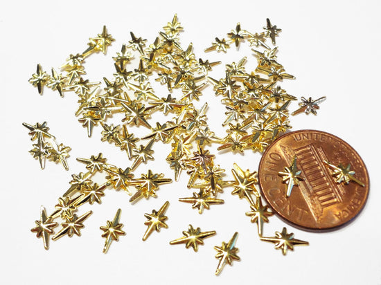 8x5mm Large Gold Starburst Studs