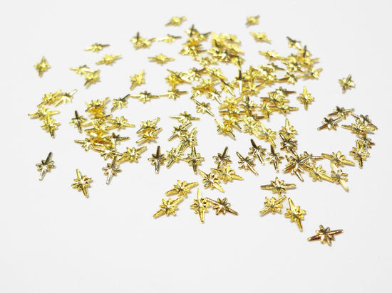 5x3.5mm Medium Gold Starburst Studs