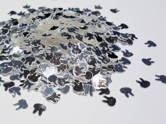 Load image into Gallery viewer, Silver Rabbit Sequins, 4mm
