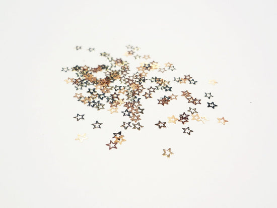 2.5mm Gold Hollow Tiny Star, Nail Art Slices