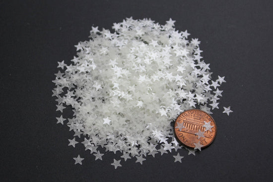 Glow In The Dark Star Glitter, 5mm