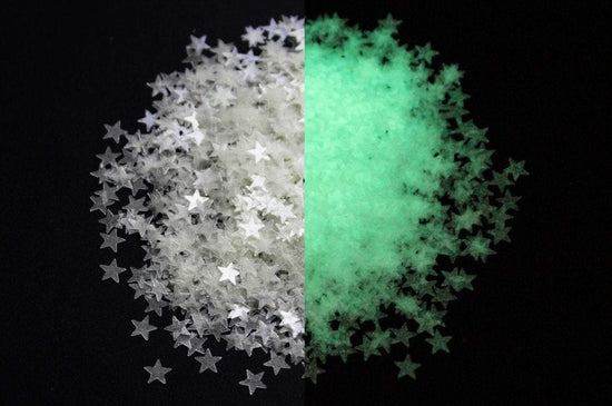 Glow In The Dark Star Glitter, 5mm