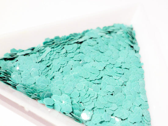 Light Turquoise Green Loose Glitter, .080" Hex, 2mm, 1/12