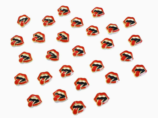10x8mm 3D Rock and Roll Tongue and Lip
