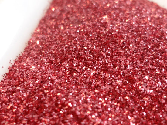 Coral Pink Loose Ultra Fine Glitter, .008" Hex, 0.2mm 1/128  Solvent Resistant Glitter