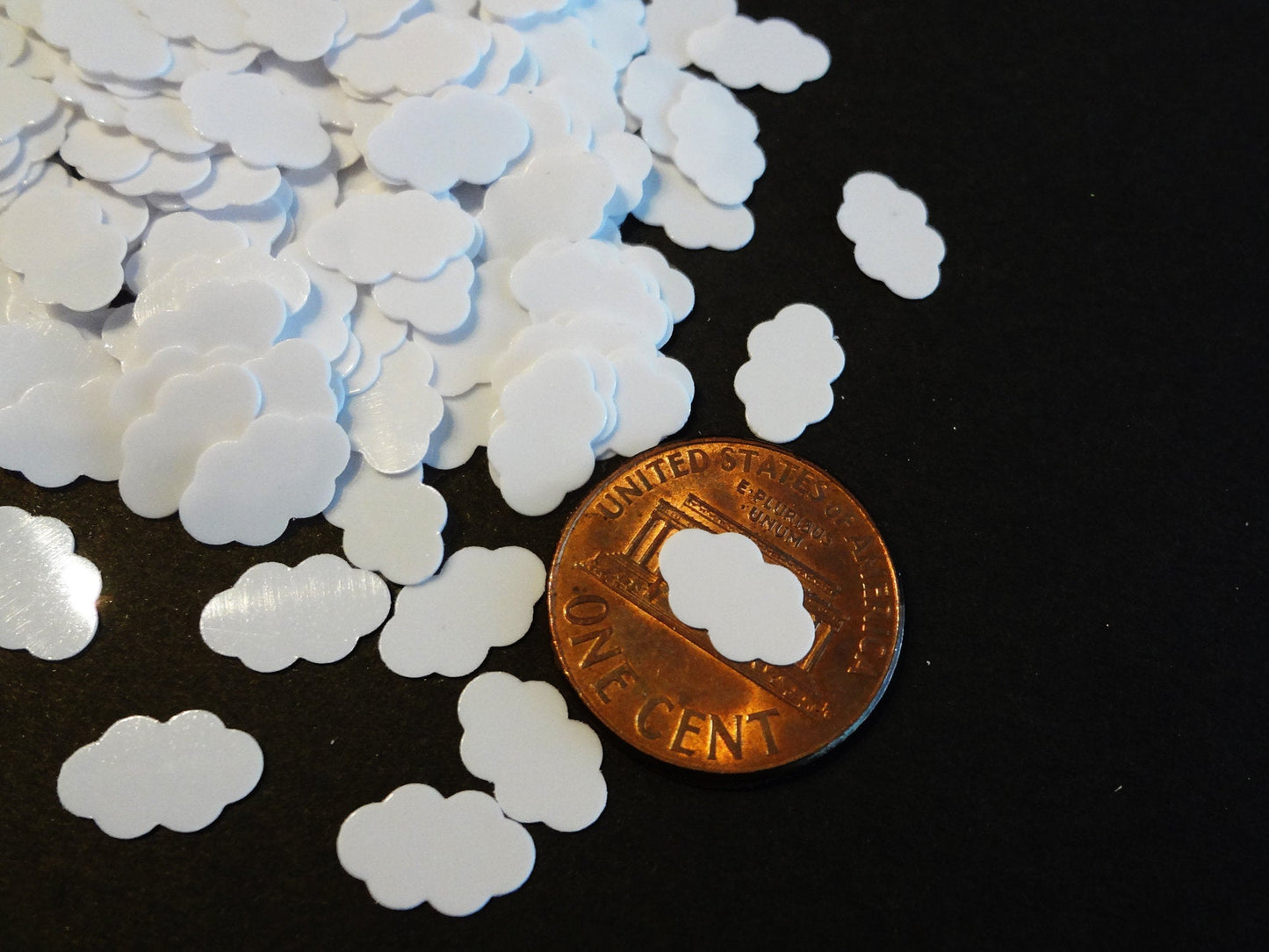 White Cloud Sequins, 10x6mm