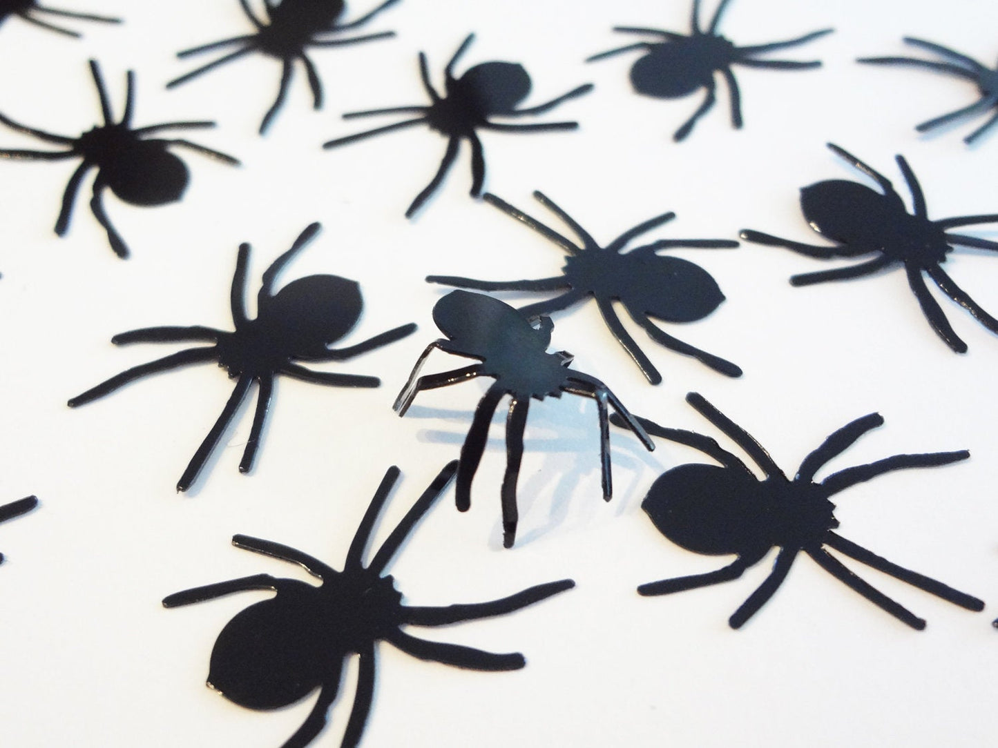 Large Black Spider Sequins, 20x18mm