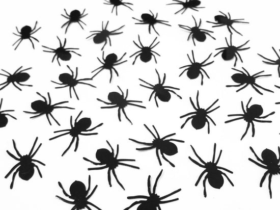 Large Black Spider Sequins, 20x18mm