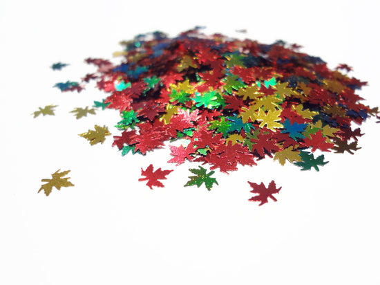 Maple Leaves Glitter, 5mm