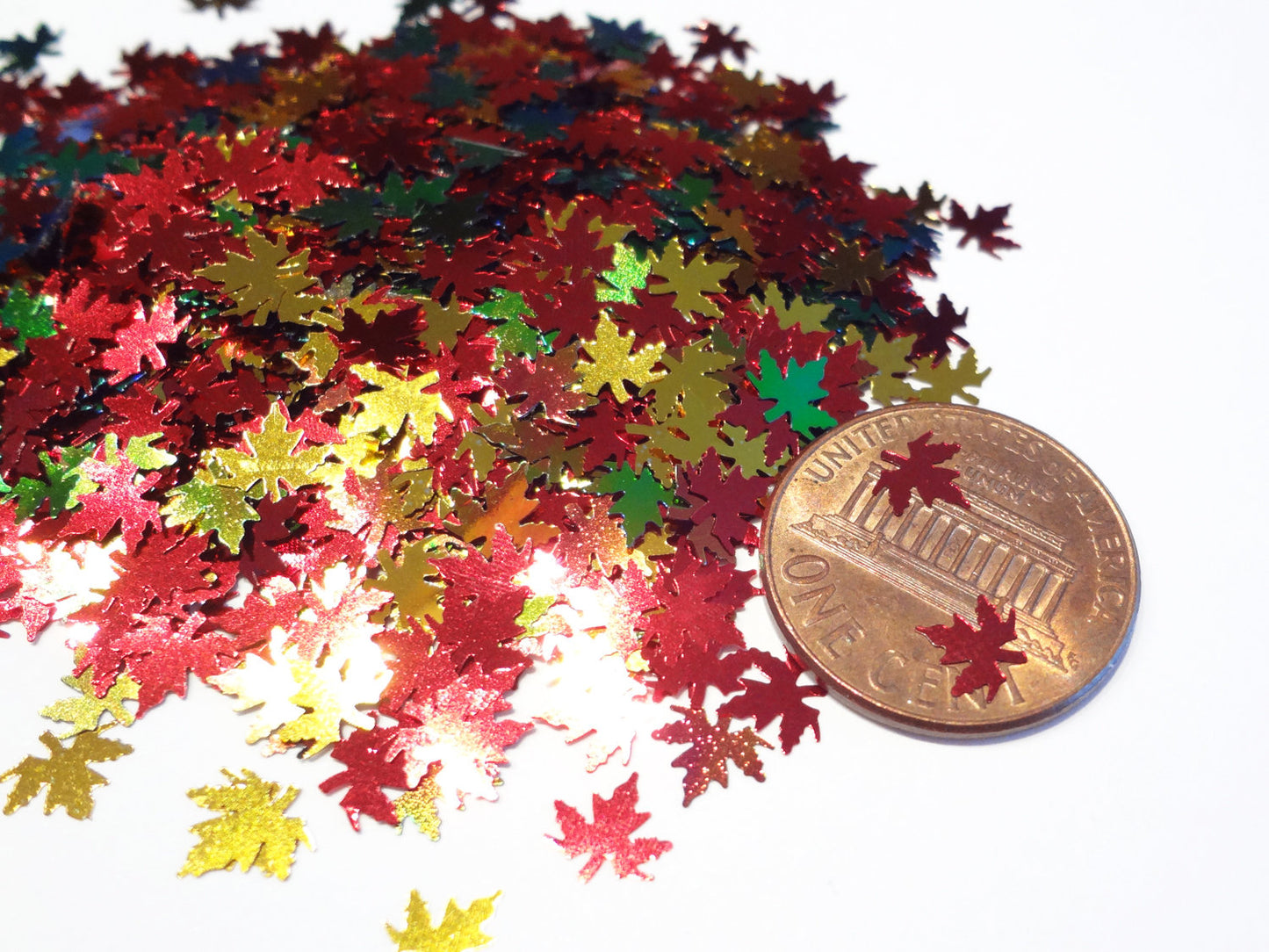 Maple Leaves Glitter, 5mm
