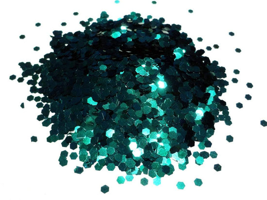 Load image into Gallery viewer, Pine Green Loose Glitter, .080&amp;quot; Hex, 2mm, 1/12
