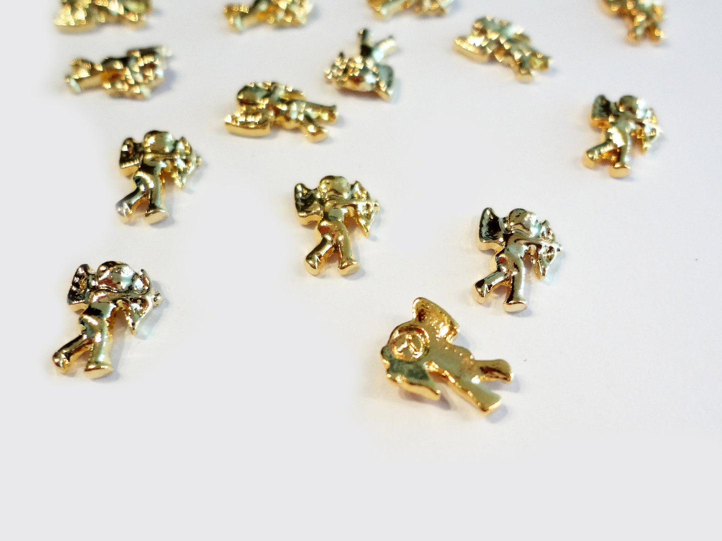 8x6mm 3D Gold Cupid