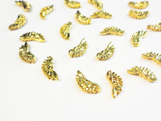 8x4mm 3D Gold Feather Wing